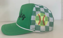 Load image into Gallery viewer, Check Hat w 3d puff